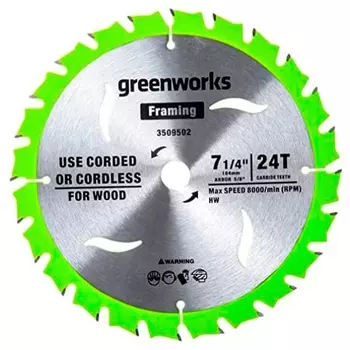 Диск пильный по дереву Greenworks 184x20 мм, 24T