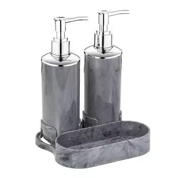 Диспенсер для жидкого мыла AG CONCEPT двойной серый мрамор