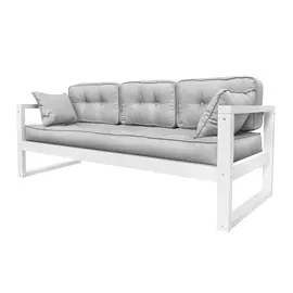 Диван AS Алекс б 178x73x64 белый/аш