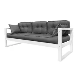 Диван AS Алекс б 178x73x64 белый/графитовый