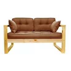 Диван AS Алекс м 141x73x64 сосна/коричневый