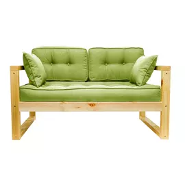 Диван AS Алекс м 141x73x64 сосна/зеленый