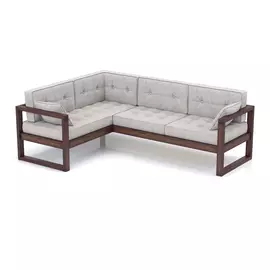 Диван AS Алекс у 220x160x80 орех/серый