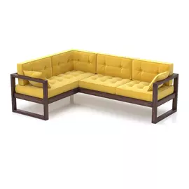 Диван AS Алекс у 220x160x80 орех/желтый