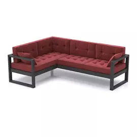 Диван AS Алекс у 220x160x80 венге/красный