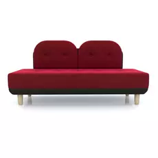 Диван AS Тера 192x80x91 красный велюр