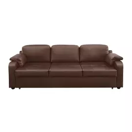 Диван ФС Надия натуральная кожа красно-коричневый 234x88x88