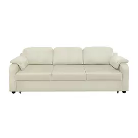Диван ФС Надия натуральная кожа молочный 234x88x88