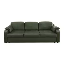 Диван ФС Надия натуральная кожа зелено-матовый 234x88x88
