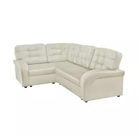 Диван ФС Николет натуральная кожа 172х238х94 молочный левый угол