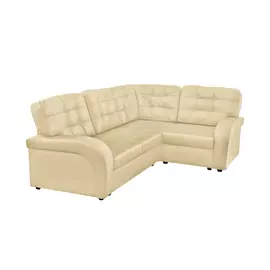 Диван ФС Николет натуральная кожа 238х172х94 бежевый правый угол