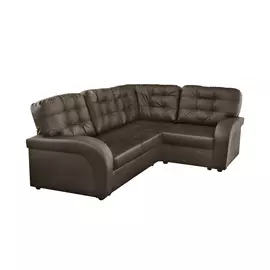 Диван ФС Николет натуральная кожа 238х172х94 коричневый правый угол
