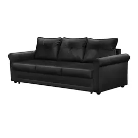 Диван ФС Нири натуральная кожа черный 236x89x86