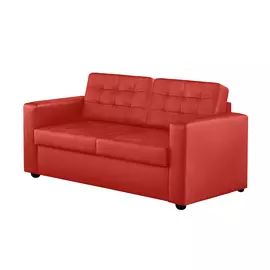 Диван ФС Нубия натуральная кожа 160x86x86 красный
