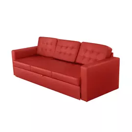 Диван ФС Нубия натуральная кожа 239x86x89 красный