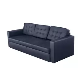 Диван ФС Нубия натуральная кожа темно-синий 239x86x89