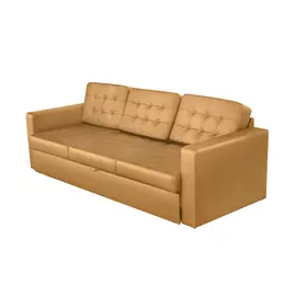 Диван ФС Нубия натуральная кожа золотой 239x86x89