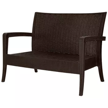 Диван Элластик пласт Rattan коричневый 128х77х89 см