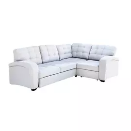 Диван угловой малый Новый век Джетта импул Сильвер 234х177х90