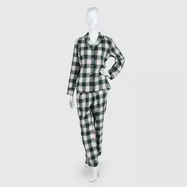 Домашний костюм Svelly зелёный в клетку р.44