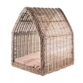 Домик для собаки Van der leeden rattan 69x55h78cm серый