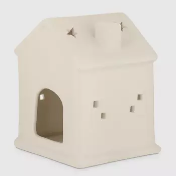 Домик-подсвечник Eurasia Group белый12.5x11х15 см