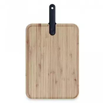 Доска Trebonn из бамбука 43x24x2.4 см с поварским ножом 18 см