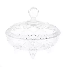 Доза на ножке Crystal Bohemia Pinwheel с крышкой 19 см