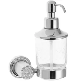 Дозатор для мыла Boheme Royal Cristal серебряный 12х8х17,5 см (10932-CR-B)