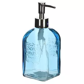 Дозатор для мыла Wenko sanitary vetro round голубой