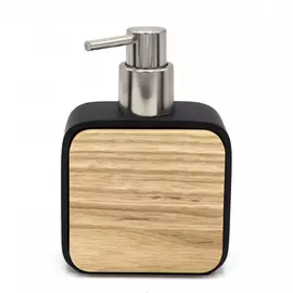 Дозатор для жидкого мыла Ridder Amara черный с бежевым 10х5х14,5 см