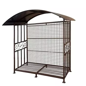 Дровник Kovmangal кованный с сеткой 1