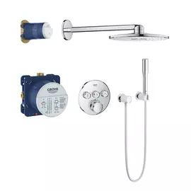 Душевая система GROHE Grohtherm SmartControl Perfect с душевым гарнитуром и верхним душем Rainshower SmartActive 310, хром (34705000)