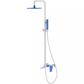 Душевая стойка Boheme Q белая с синим 36х42х132 см (148-WUV.2)