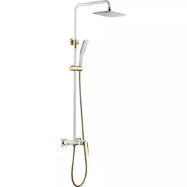 Душевая стойка Boheme Venturo белая с золотым 25х56,1х122 см