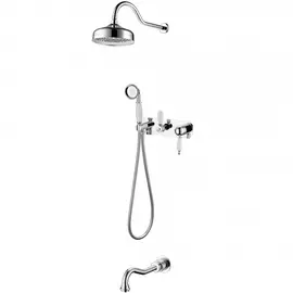 Душевой комплект Boheme Tradizionale серебряный (268)
