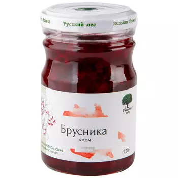 Джем Русский лес брусника без сахара 220 г