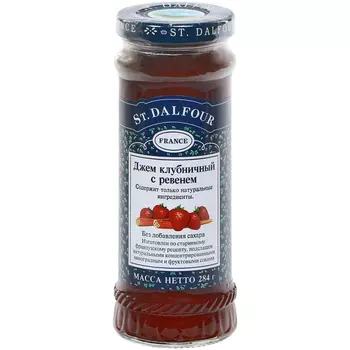 Джем St.Dalfour Клубника-ревень, 284 г