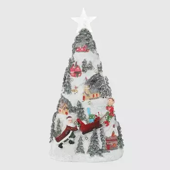 Елка рождественская Delux Quanzhou с красной подсветкой