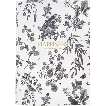 Ежедневник Infolio Study Happiness черный, белый