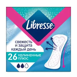 Ежедневные прокладки Libresse Dailyfresh Plus Long, 26 шт.