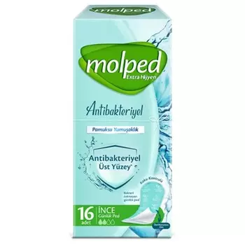Ежедневные прокладки Molped антибактериальные 16 шт