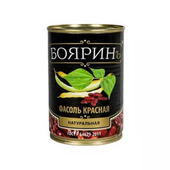Фасоль Бояринъ красная натуральная жестяная банка 425 мл