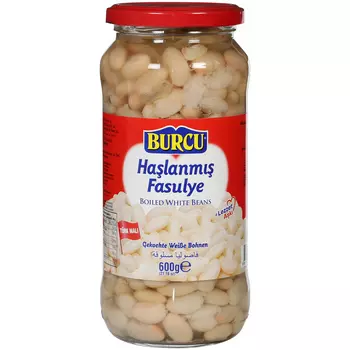 Фасоль Burcu белая вареная, 600 г