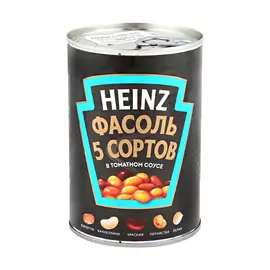 Фасоль Heinz 5 сортов в томатном соусе 415 г