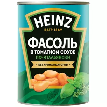 Фасоль Heinz том соус по-итальянски белая жестяная банка 400 г