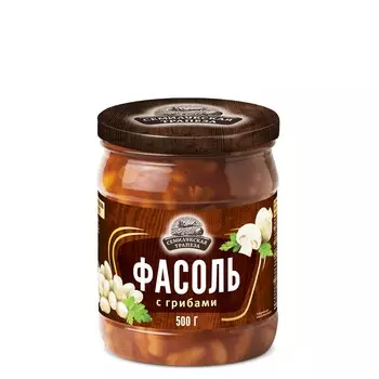 Фасоль Семилукская трапеза с грибами в томатном соусе 470 г