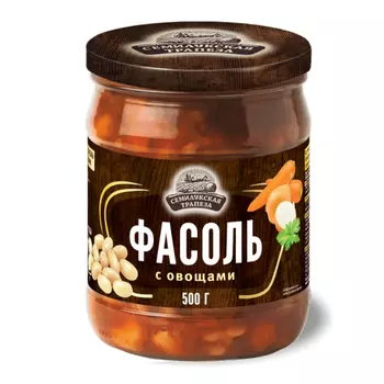 Фасоль Семилукская трапеза в томатном соусе с овощами, 500 г