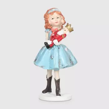 Фигура декоративная Delux Quanzhou Девочка с щелкунчиком 6,5х5х11,5 см