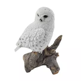 Фигура декоративная Edg сова полярная на ветке 33 см